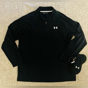 Men's Under Armour Tech™ ½ Zip Long Sleeve Shirt - Color: Black - Size: XL